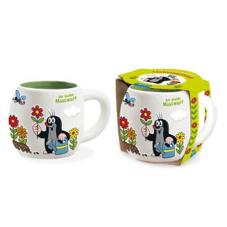 DER KLEINE MAULWURF 3D Keramiktasse "Garten"