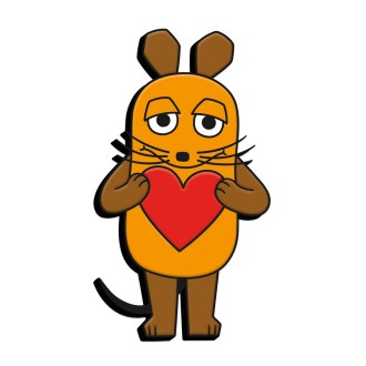 DIE MAUS 3D Magnet "Maus Herz"
