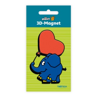 DIE MAUS Magnet "Elefant Herzballon"