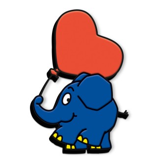 DIE MAUS Magnet "Elefant Herzballon"