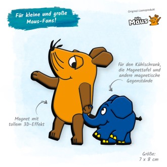 DIE MAUS Magnet "Maus und Elefant"