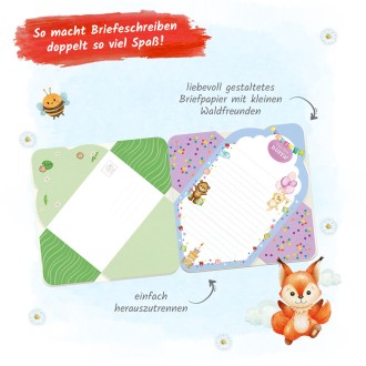 Briefpapierbuch Meine ersten Briefe "Waldfreunde"