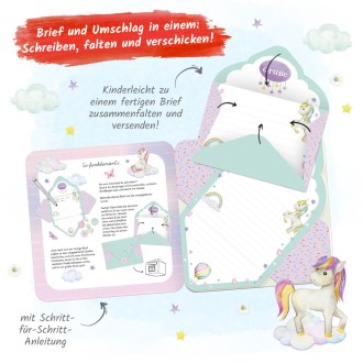 Briefpapierbuch Meine ersten Briefe "Einhorn"