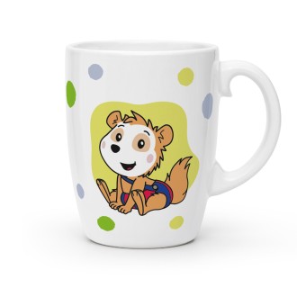 Kindertasse BOBO Punkte grün