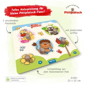Unser Sandmännchen Holzlegespiel "Pittiplatsch"