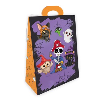 Geschenktasche mit Verschluss Gruselfreunde Fledermaus