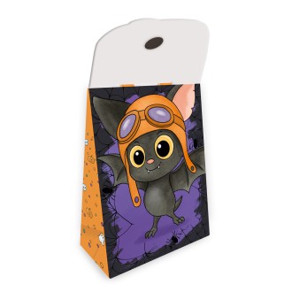 Geschenktasche mit Verschluss Gruselfreunde Fledermaus