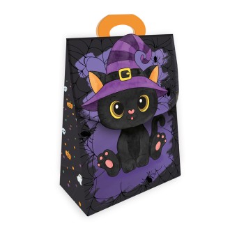 Geschenktasche mit Verschluss Gruselfreunde Katze