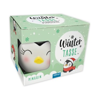 Wintertasse Pinguin groß