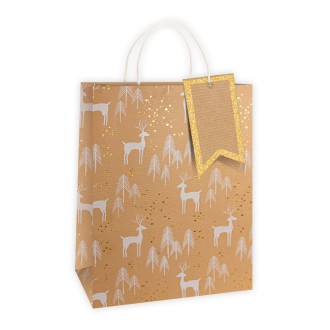 Weihnachtstasche Kraftpapier medium