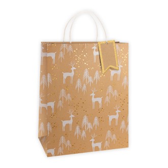 Weihnachtstasche Kraftpapier groß