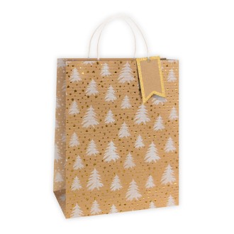 Weihnachtstasche Kraftpapier groß