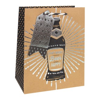 Geschenktasche "Herrentasche" Kraftpapier medium
