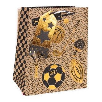 Geschenktasche "Herrentasche" Kraftpapier medium