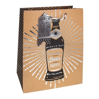 Geschenktasche "Herrentasche" Kraftpapier groß