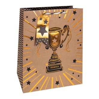 Geschenktasche "Herrentasche" Kraftpapier groß