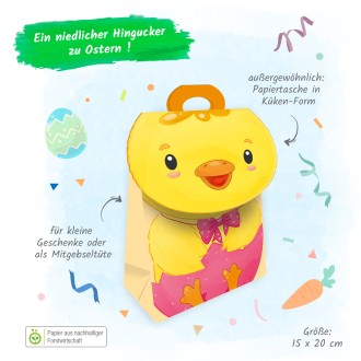 Geschenktasche mit Verschluss "Küken"