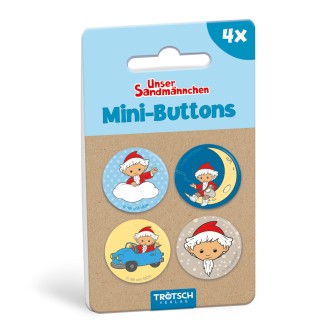 Unser Sandmännchen 4erSet Mini-Buttons "Sandmann"