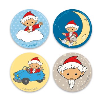Unser Sandmännchen 4erSet Mini-Buttons "Sandmann"