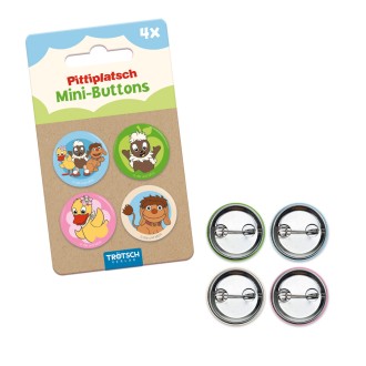 Unser Sandmännchen 4erSet Mini-Buttons "Pitti"