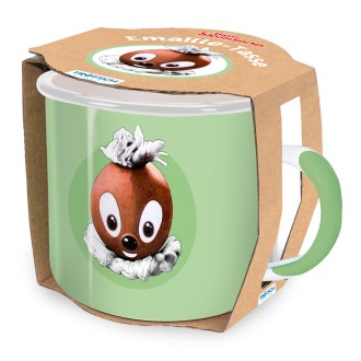 UNSER SANDMÄNNCHEN Emaillebecher "Pitti retro"