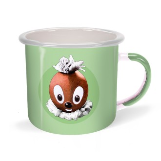 UNSER SANDMÄNNCHEN Emaillebecher "Pitti retro"
