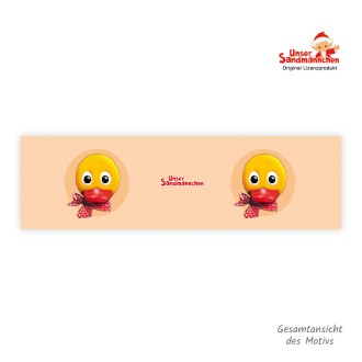 UNSER SANDMÄNNCHEN Emaillebecher "Schnatti retro"
