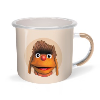 UNSER SANDMÄNNCHEN Emaillebecher "Moppi retro"