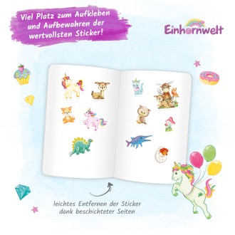 Mein Stickeralbum "Einhornwelt"