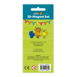 Die Maus 3er Set Magnete "Drei Freunde"