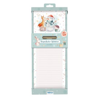 Notizblock mit Stift "Winterwald"