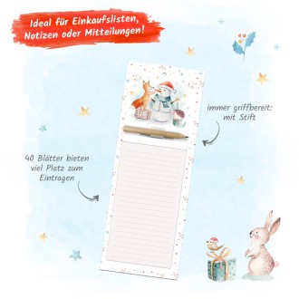 Notizblock mit Stift "Winterwald"