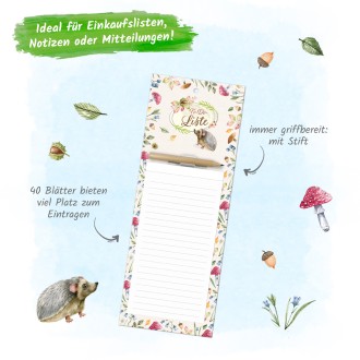 Waldidylle Notizblock m. Stift
