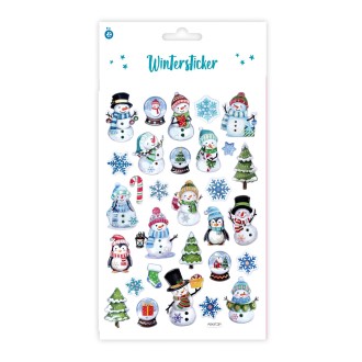 3D-Wintersticker mit Folie | Ab 3 Jahren
