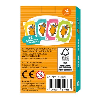 Die Maus Mau-Mau Kartenspiel Mau(s)-Mau(s) Kleine Kartenfreunde