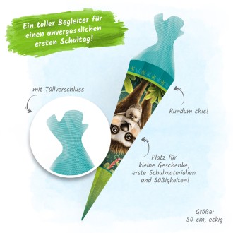 Schultüte Faultier 50 cm