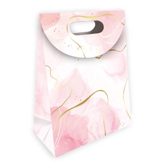 Geschenktasche mit Verschluss medium Marble