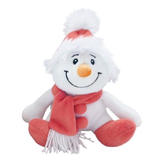 Plüsch Schneemann rot