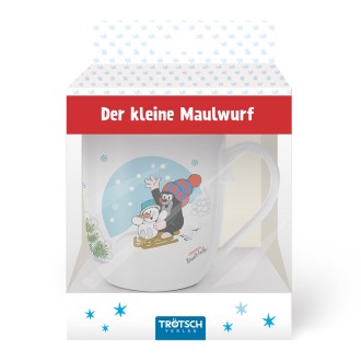 Der kleine Maulwurf Kindertasse Porzellan Winter Maulwurf