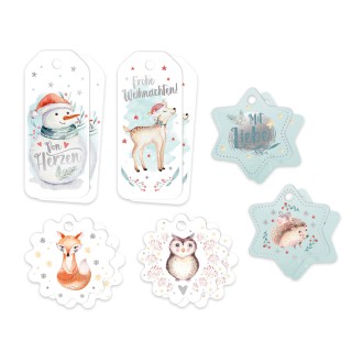 Geschenkanhänger Winterwald Weihnachten