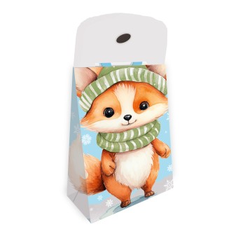 Geschenktasche mit Verschluss Fuchs Winter