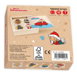 Unser Sandmännchen Memo aus Holz