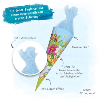 Schultüte Wiesenfreunde 22 cm