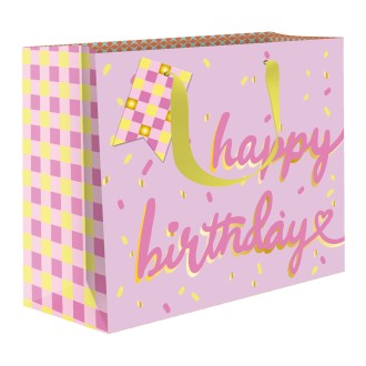 Geschenktasche Happy Birthday groß quer