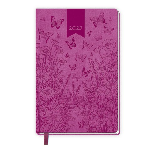 Taschenkalender A7 Soft Touch Schmetterlinge 2027