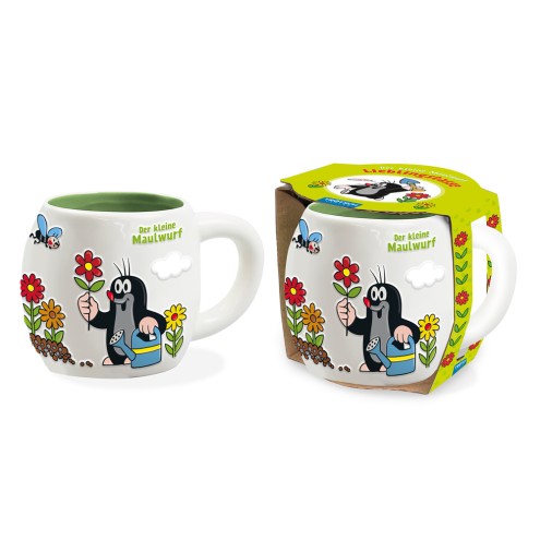 DER KLEINE MAULWURF 3D Keramiktasse "Garten"