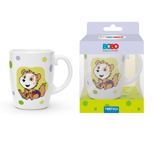 Kindertasse BOBO Punkte grün
