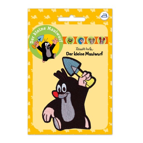 Der kleine Maulwurf Bügelbild Maulwurf Schaufel
